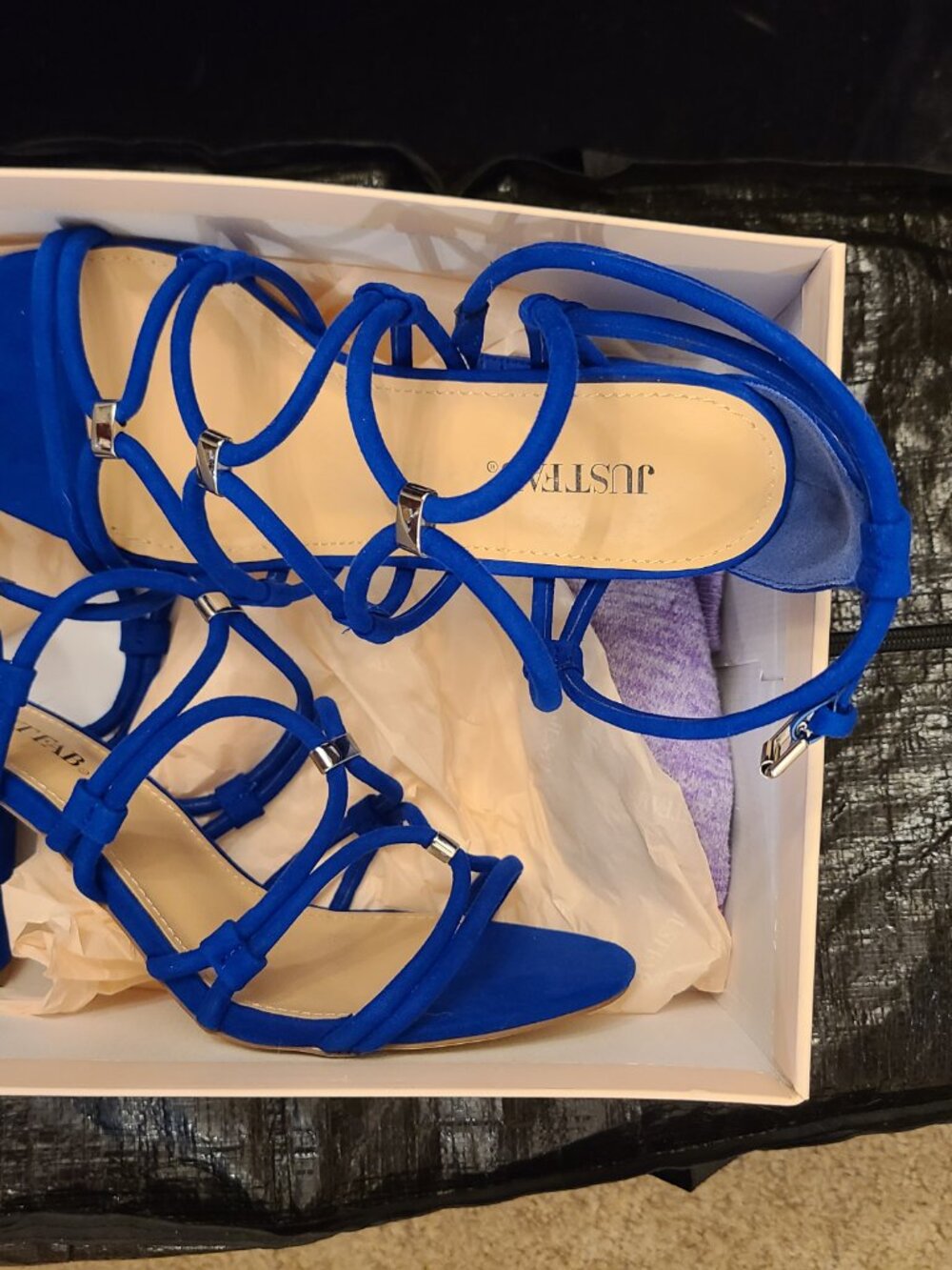 Justfab Women's 8 Shoes Electric Blue New - Picture 6 of 9